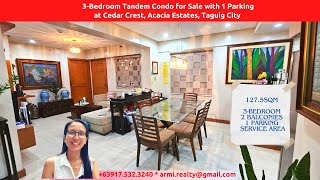 DMCI Tandem (P220) 3BR Condo for Sale at Cedar Crest, Acacia Estates Taguig