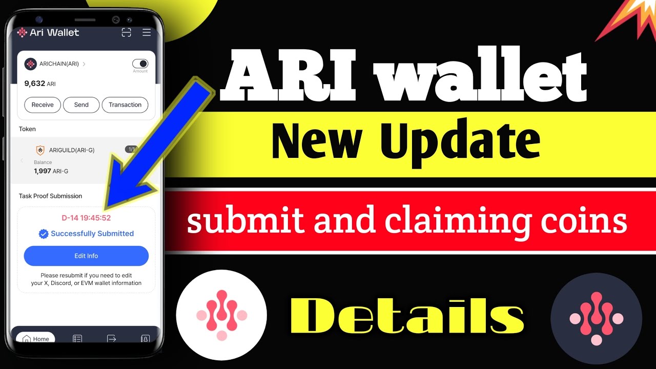 💸Ari wallet New Update Today's | Ari Wallet Task Proof submission ...
