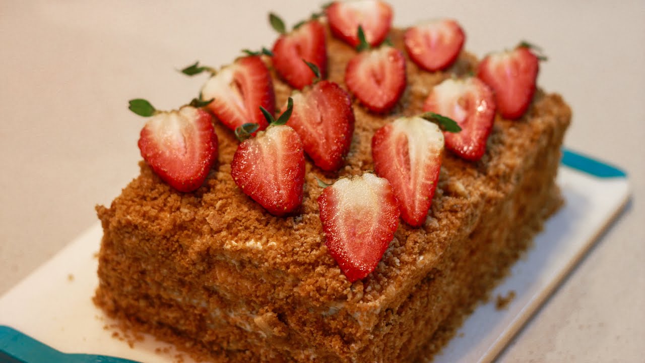 Ukrainian Honey Cake in 30 Minutes | Medivnyk Without Rolling Dough
