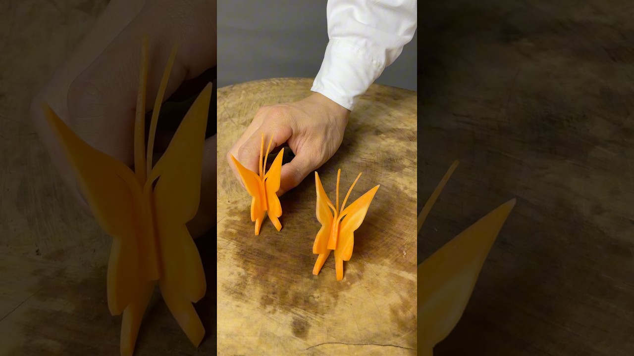 Carrot Butterfly Shaped Cutting Method