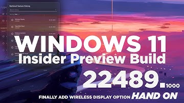 Windows 11 Insider Preview Build 22489 adds  Wireless Display.🔥🔥🔥