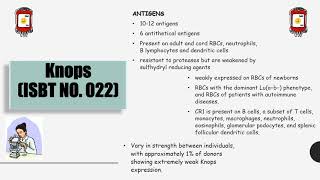 Minor and Miscellaneous Blood Group System