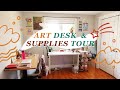  art desk and supplies tour 2020 
