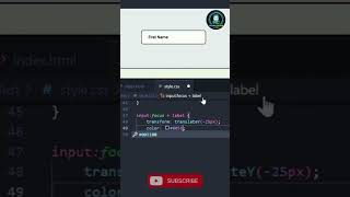 Floating Label Input 😱 | CSS Animation Trick #css #webdevelopment #shorts #mixincoder