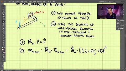 Statics - Chapter 4 (6 of 6): Finding a Moment about an axis (instead of a point)