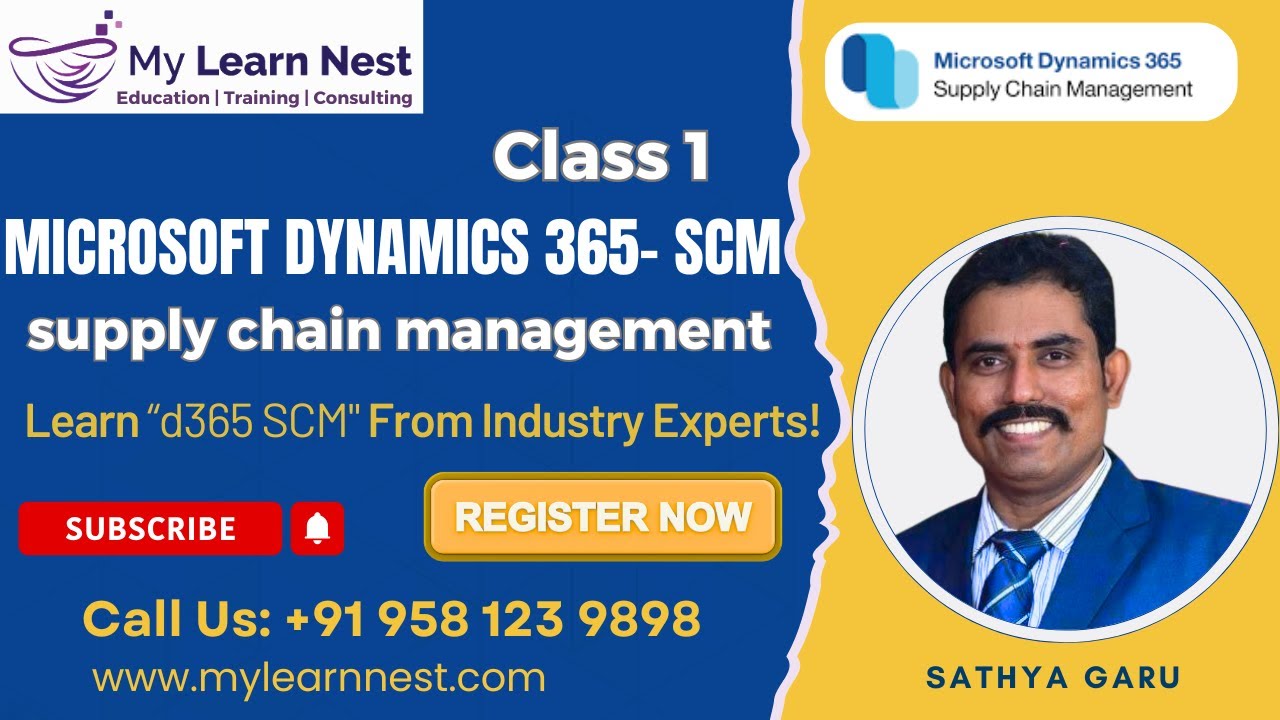 Start Your Career in Dynamics 365 SCM | Class 1 | Real-Time Training by ...
