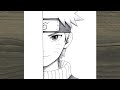 كيف تتعلم رسم ناروتو اوزوماكي خطوة بخطوة رسم انمي سهل كيفية رسم الأنمي خطوة بخطوة