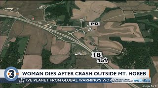 Woman ejected from vehicle, dies after crash outside Mt. Horeb