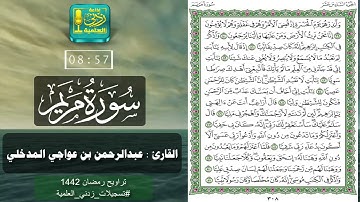 سورة مريم بصوت القارئ عبدالرحمن بن عواجي المدخلي