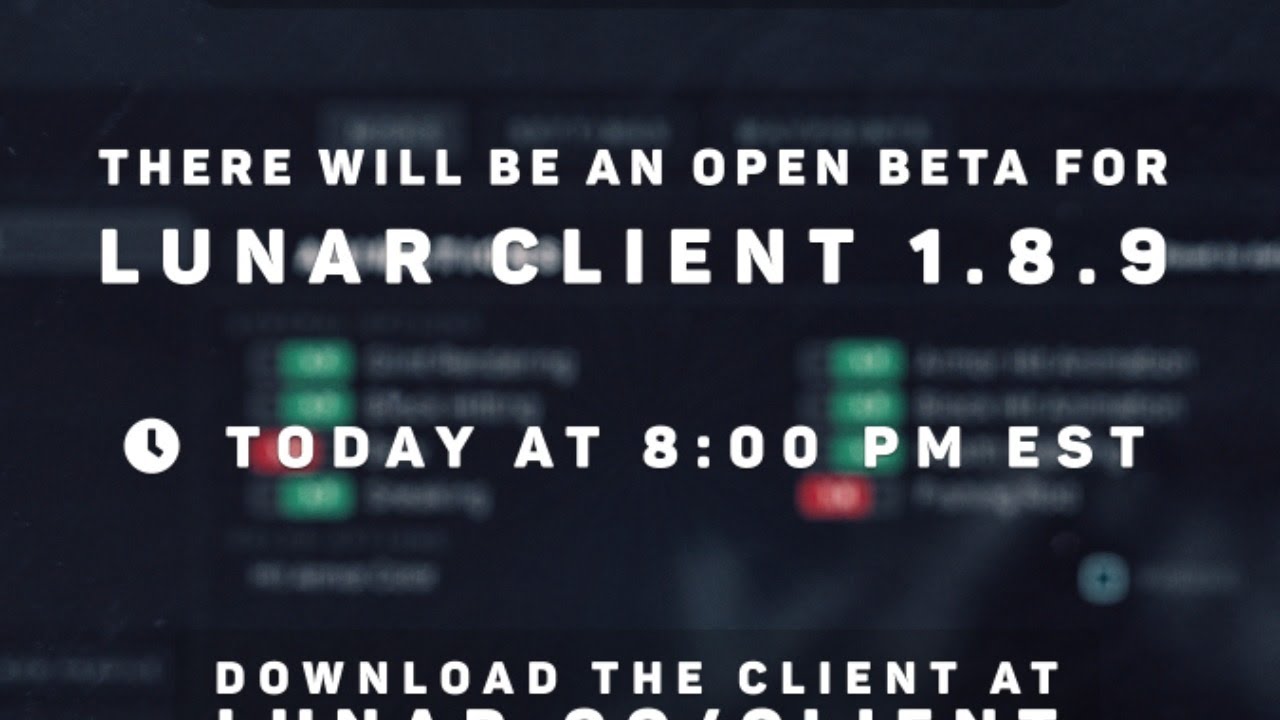 Lunar client 1 8 9 youtube