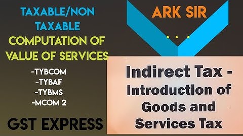 Q2 #COMPUTATION_OF_TAXABLE/NON_TAXABLE   #gst TYBCOM/TYBMS SEM 6 / TY BAF / MCOM 2 #Caretaker