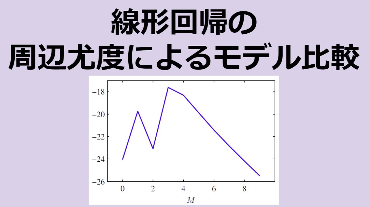 線形回帰の周辺尤度によるモデル比較
