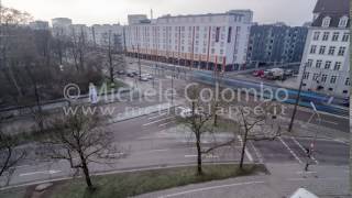 0047 - time lapse - traffic at intersection in Munich - 4K