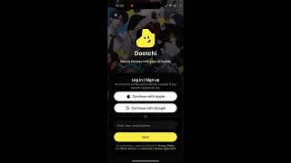 Dootchi app - how to log in