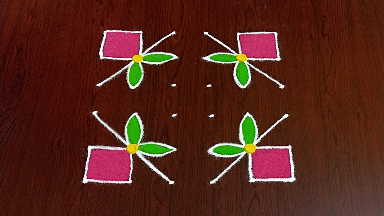 6×6dots easy rangoli|daily muggulu|thipkyanchi,festival rangoli|traditional rangoli