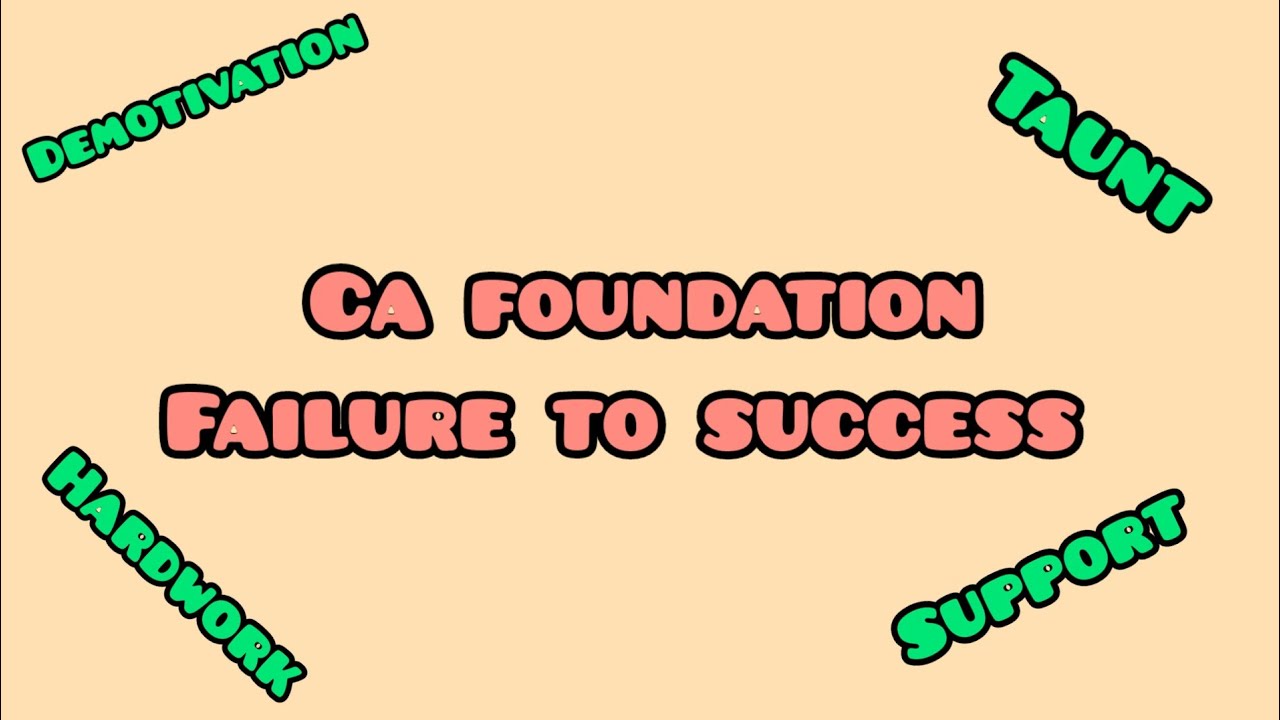 CA foundation examination|| failure to success journey 😄