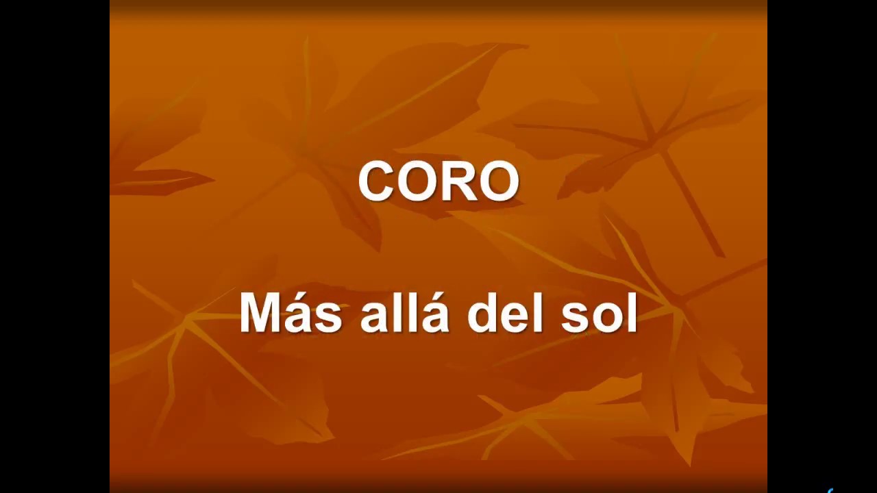 Más allá del sol PISTA INSTRUMENTAL CON LETRA (descarga PPT)