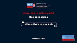 Business Series - Climate Risk in Internal Audit
