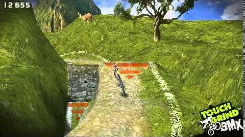 Inca Hills Walkthrough: Ride Along The Ledge Below The Overhang - Touchgrind BMX