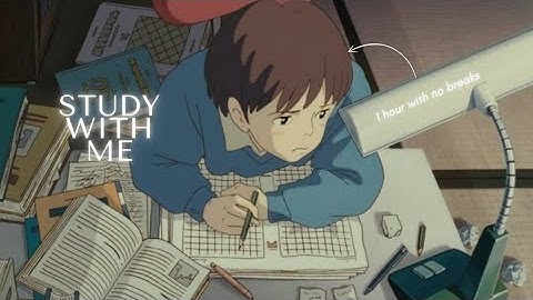 Study With Me:Whisper of the Heart Piano Vibes | 1 Hour Focus study