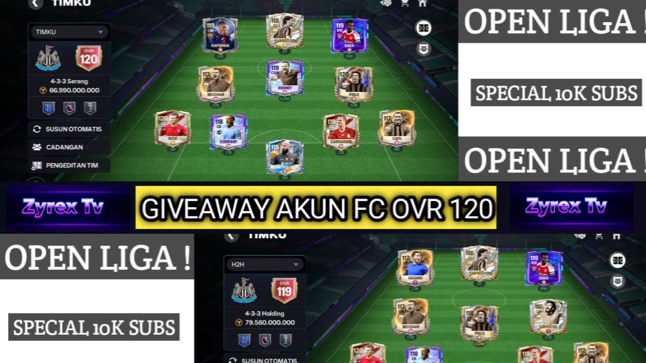 ZYREX TV  BAPAK F2P INDONESIA Live FC Mobile 26 Review 30 like dan Nyelesaiin misi harian🔥🔥🔥🔥