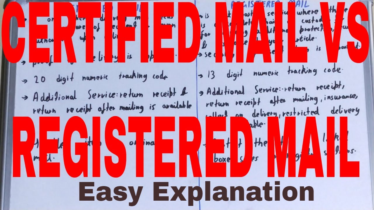 What Is The Difference Between Certified And Registered Mail Top 