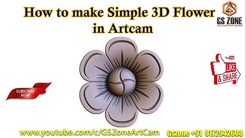 How to make 3D flower design in Artcam | simply and very essay| Hindi Tutorial