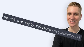 Do not use empty rulesets - VS Code Error (SOLVED)