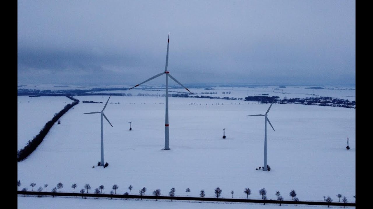 Drohndorf 2.0 Largest Vensys wind farm snow covered, Wind World,DeWind ...