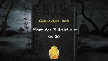Castlevania Harmony of Dissonance - Maxim any % Speedrun in 1:20