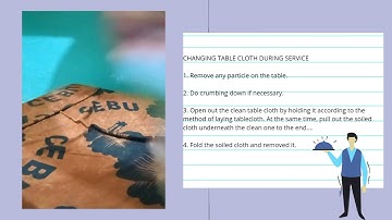 HOW TO CHANGE SOILED TABLE CLOTH
