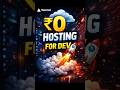 ₹0 Hosting for Developers 🚀 | Deploy Website FREE (No Credit Card) #hosting #webdeveloper #developer