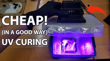 Super Cheap UV Post Cure Chamber for 3D Resin Printer Parts | 20W LED Lamp, Solar Turntable, Reflect