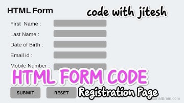 How to create registration form using HTML-easy step .make form in HTML using notepad