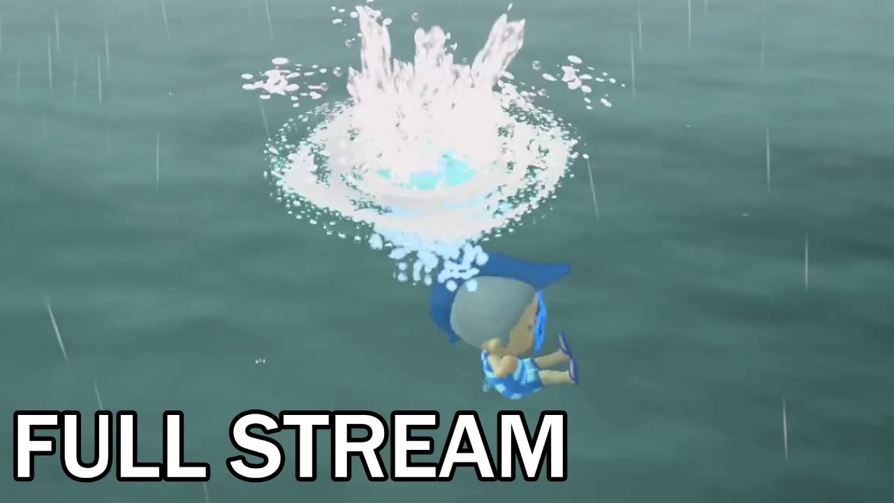 animal crossing: new horizons | jumping in water - stream 07/04/2020