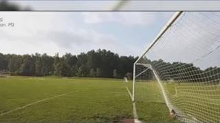Officers save owl from soccer net