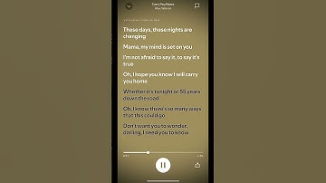 Thumbnail of Carry you home - @AlexWarren | lyric video