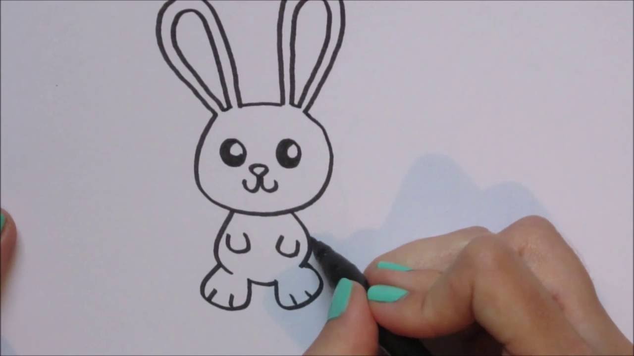 Verwonderend Konijn/rabbit tekenen! | 'How to draw' #46 - YouTube MI-51