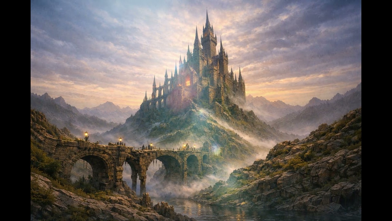 Medieval Castle Atmosphere 🏰 Mist, Fire & Sunset – Relaxing Fantasy