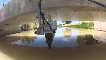 Flo Dar Flow meter over an irrigation channel