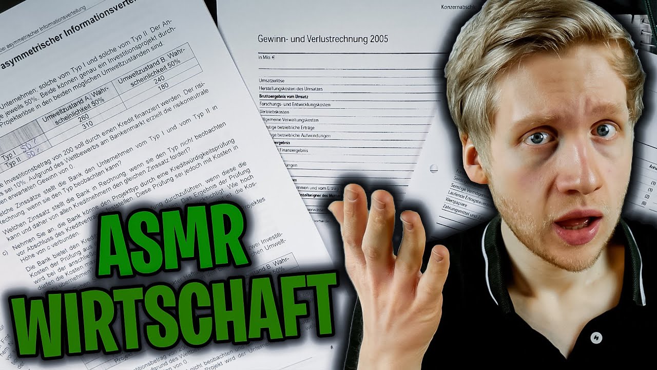 ASMR - Ich löse WIRTSCHAFTSAUFGABEN aus dem STUDIUM - #StudyASMR