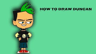 How to draw Duncan from Total Dramarama