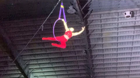 Cassie Sterling aerial hoop with Moto Xtreme Circus
