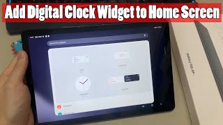 Galaxy Tab A9+ : How to Add Digital Clock Widget to Home Screen screenshot 1