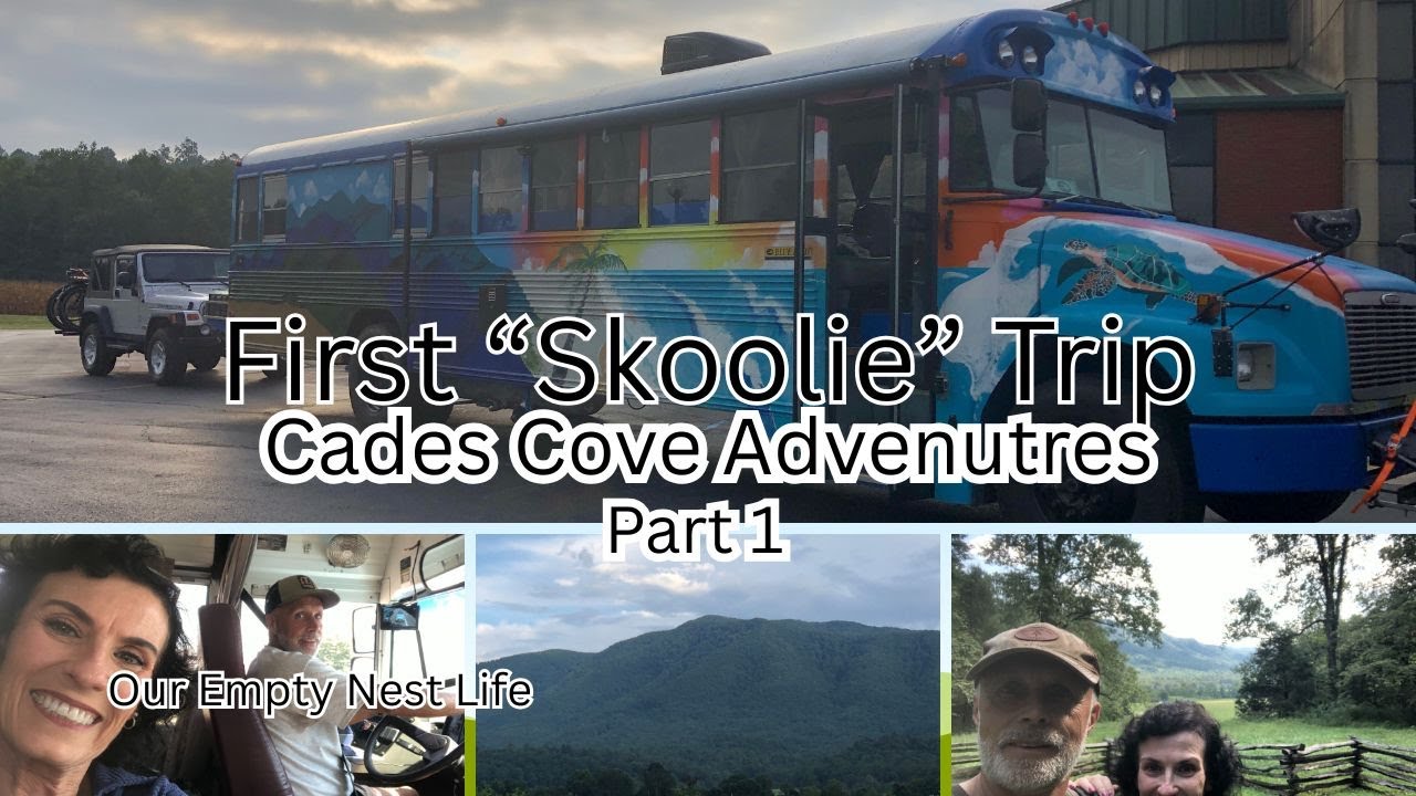 🚙Our Skoolie's First Adventure To Cades Cove ~ Last Days of Summer in the Smokies ~ Part 1!🚲⛺