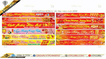 Băng rôn Chúc Mừng Năm Mới 2022 corel | VTPcorel |
