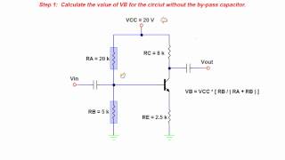 The Effects Of A By-Pass Capacitor On Amplifier Voltage Gain - BJT common emitter amplifier