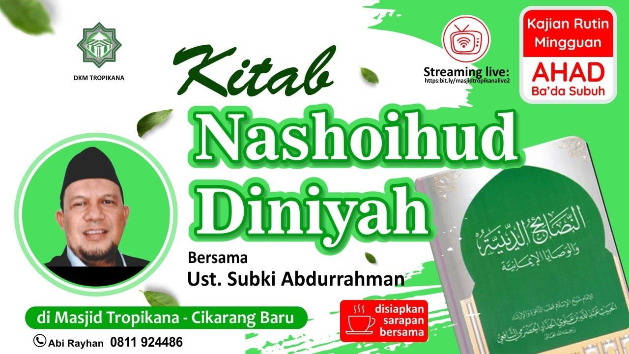 Kajian Kitab Nashoihud Diniyah - Ahad 25/01/2026