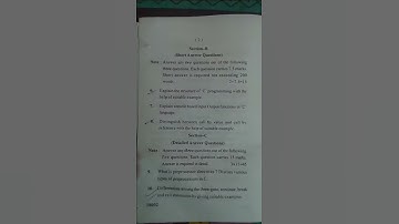 CCSU bca 1st sem programming principles and algorithm question paper.