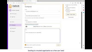 Celebrity Sending to a Trusted Organisation as a Free User (Web) - Mailock Secure Email Net Worth